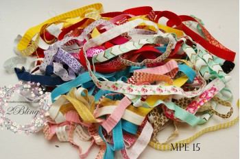 Mix Pack Elastic (MPE 15) 30 meters, Fold over elastic (Pattern/Foil)
